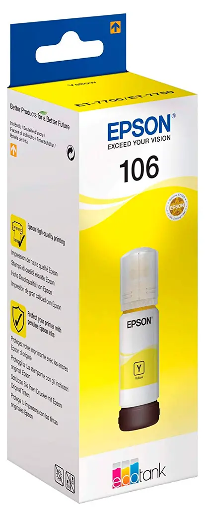 Recipient de cerneală Epson 106 EcoTank, C13T00R440, Galben