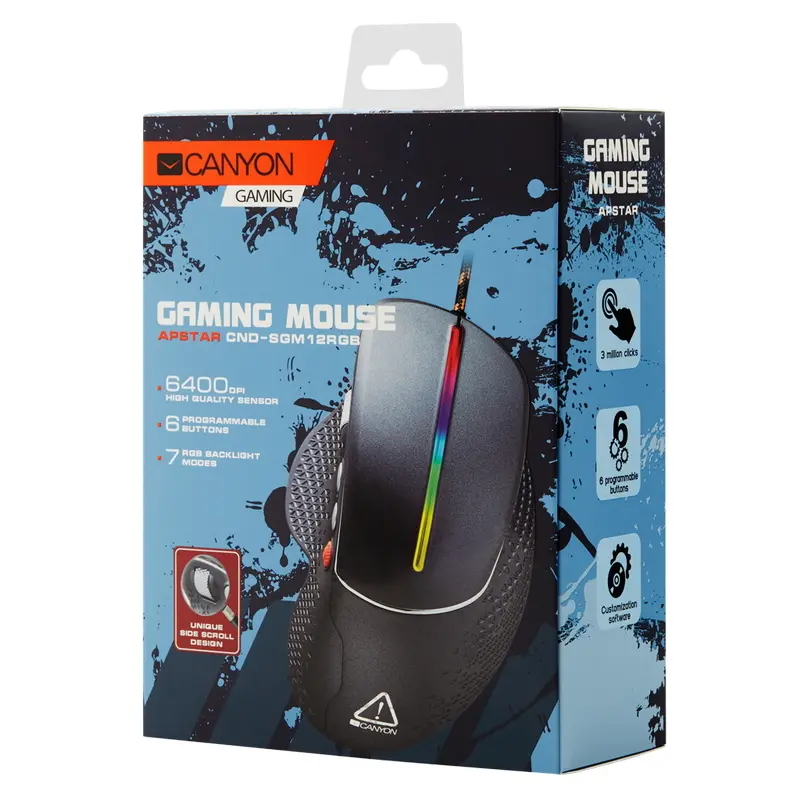 Игровая мышь Canyon Apstar GM-12, Чёрный