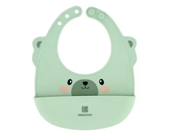 Bavetă Kikka Boo Silicone bib, Verde