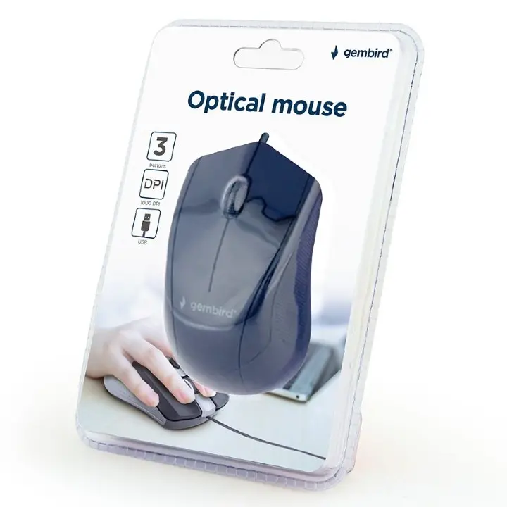 Mouse Gembird MUS-3B-02, Negru