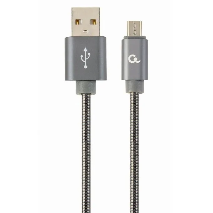 Кабель для зарядки и синхронизации Cablexpert CC-USB2S-AMmBM-1M-BG, USB Type-A/micro-USB, 1м, Серый