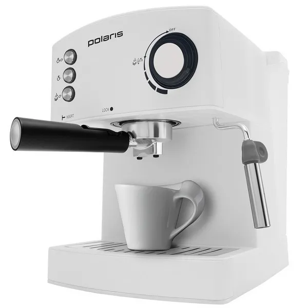Espressor manual Polaris PCM1527, 850 W, Alb
