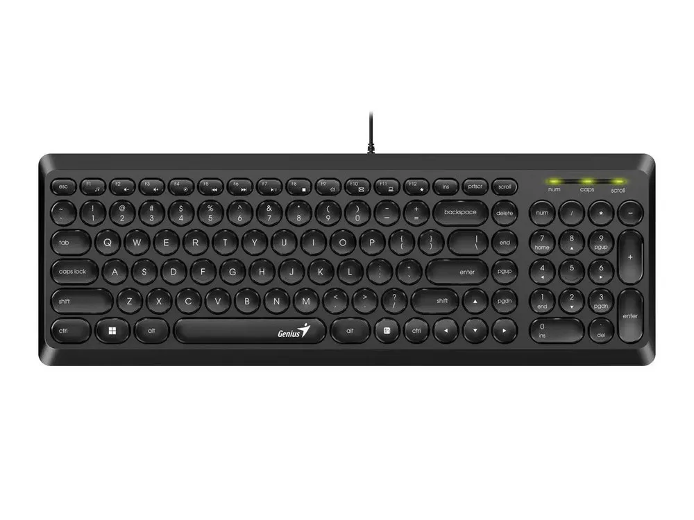 Клавиатура Genius SlimStar Q200, Проводное, Чёрный