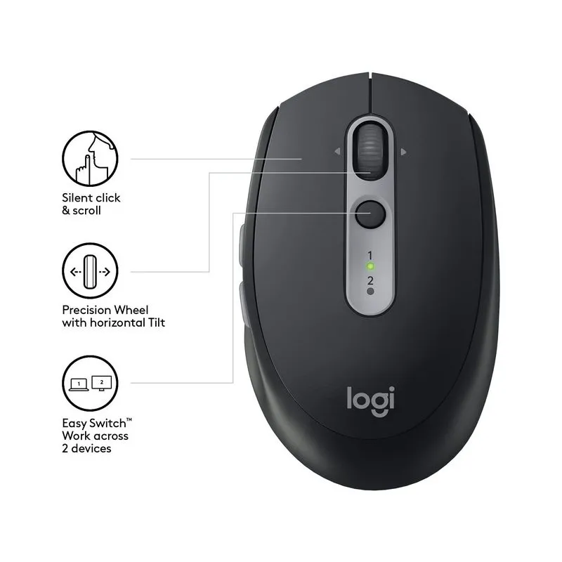 Беcпроводная мышь Logitech M590, Чёрный