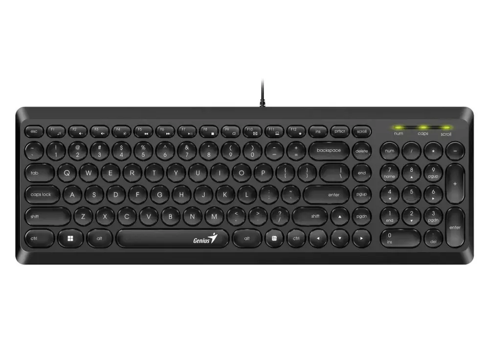 Клавиатура Genius SlimStar Q200, Проводное, Чёрный