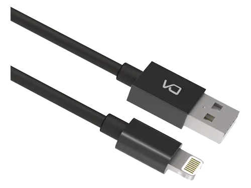 Кабель для зарядки и синхронизации DA DT0004, USB Type-A/Lightning, 1м, Чёрный