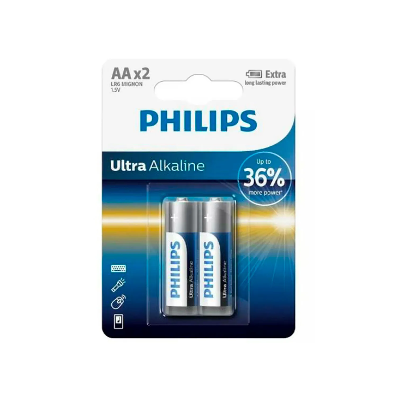 Baterie Philips LR6, 1.5V, AAx2Buc/ ultra alcaline