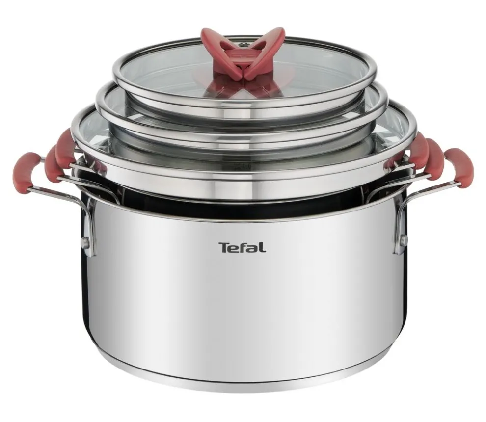 Набор кастрюль Tefal Opti'Space, 5,2л, Нержавеющая сталь