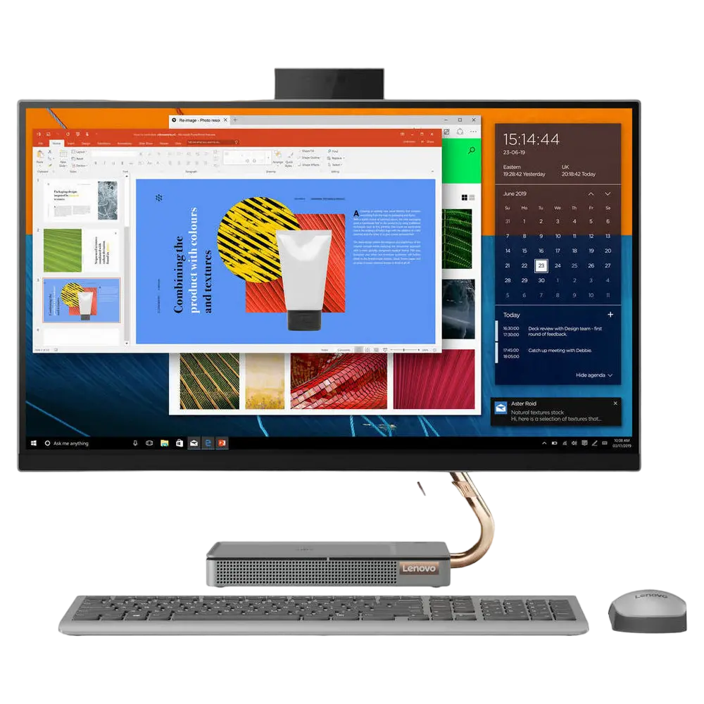 Computer All-in-One Lenovo IdeaCentre 5 27IMB05, 27", Intel Core i7-10700T, 16GB/512GB, Windows 10 Pro 64-bit, Gri