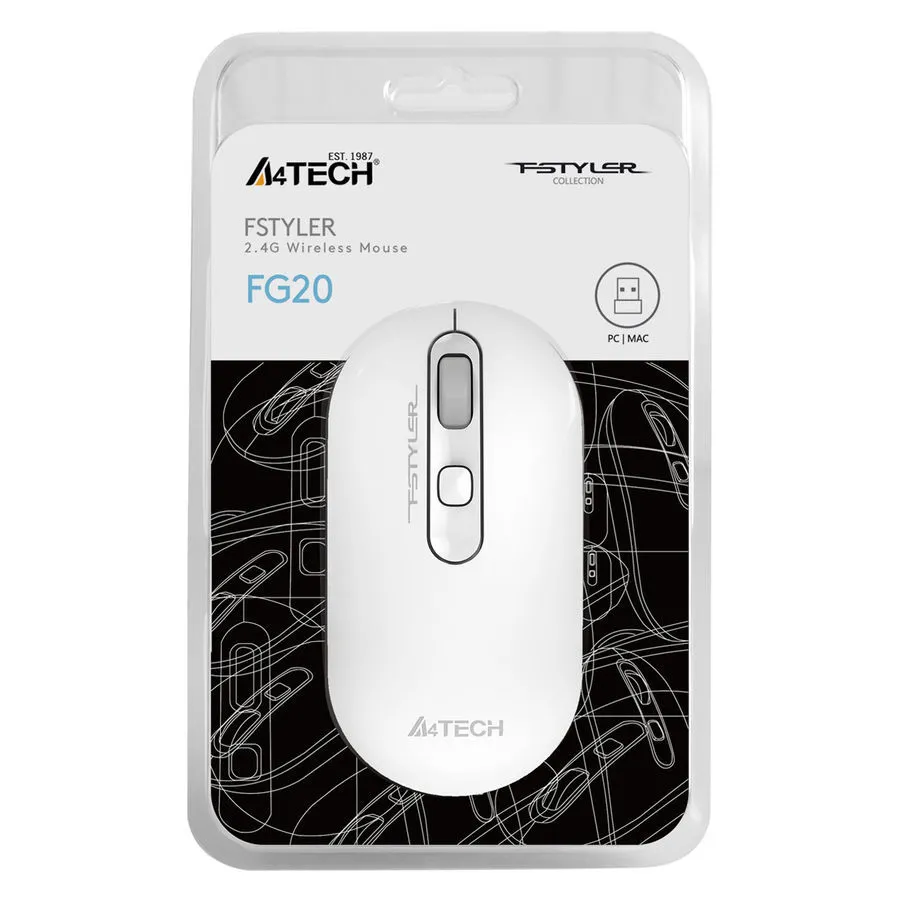 Беcпроводная мышь A4Tech FG20, Белый
