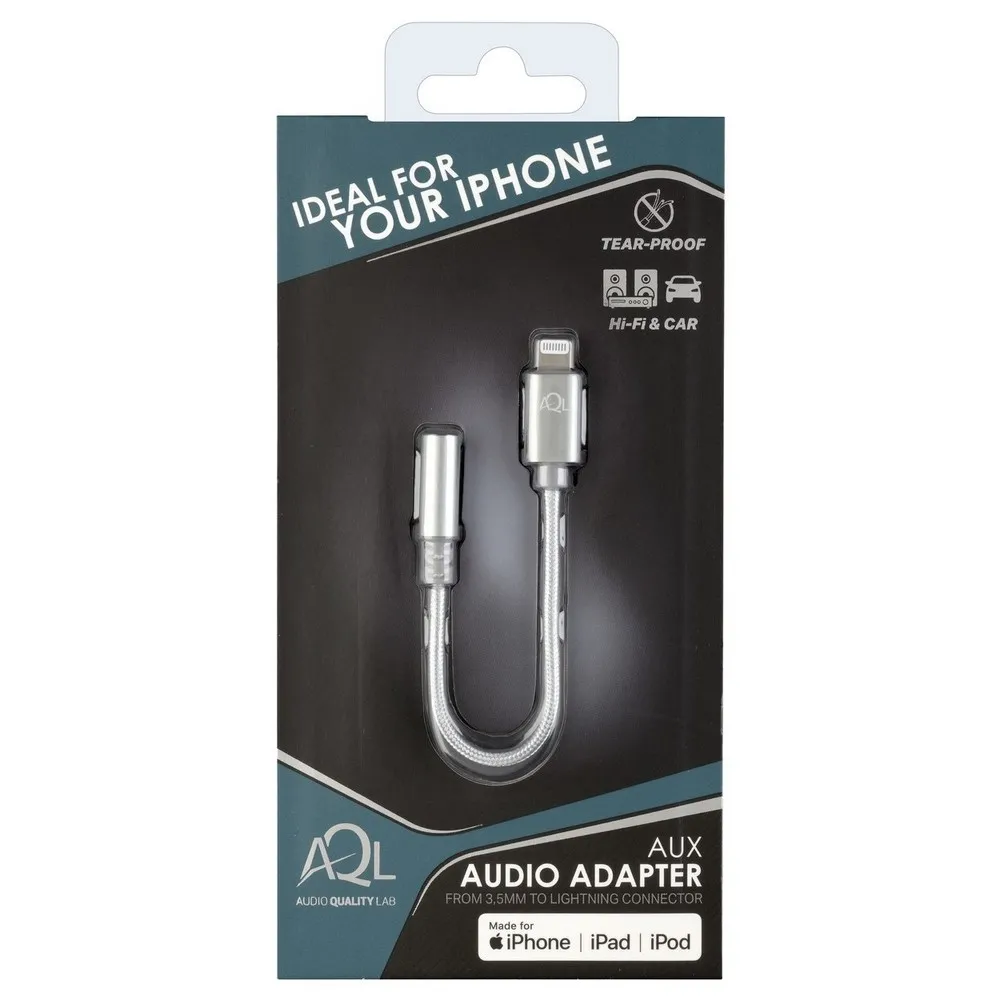 Adapter Lightning to 3.5mm Jack, Cellularline, Gray