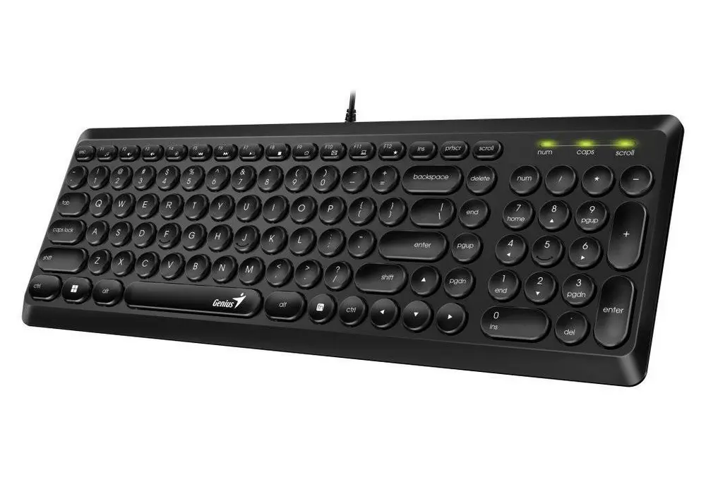 Клавиатура Genius SlimStar Q200, Проводное, Чёрный