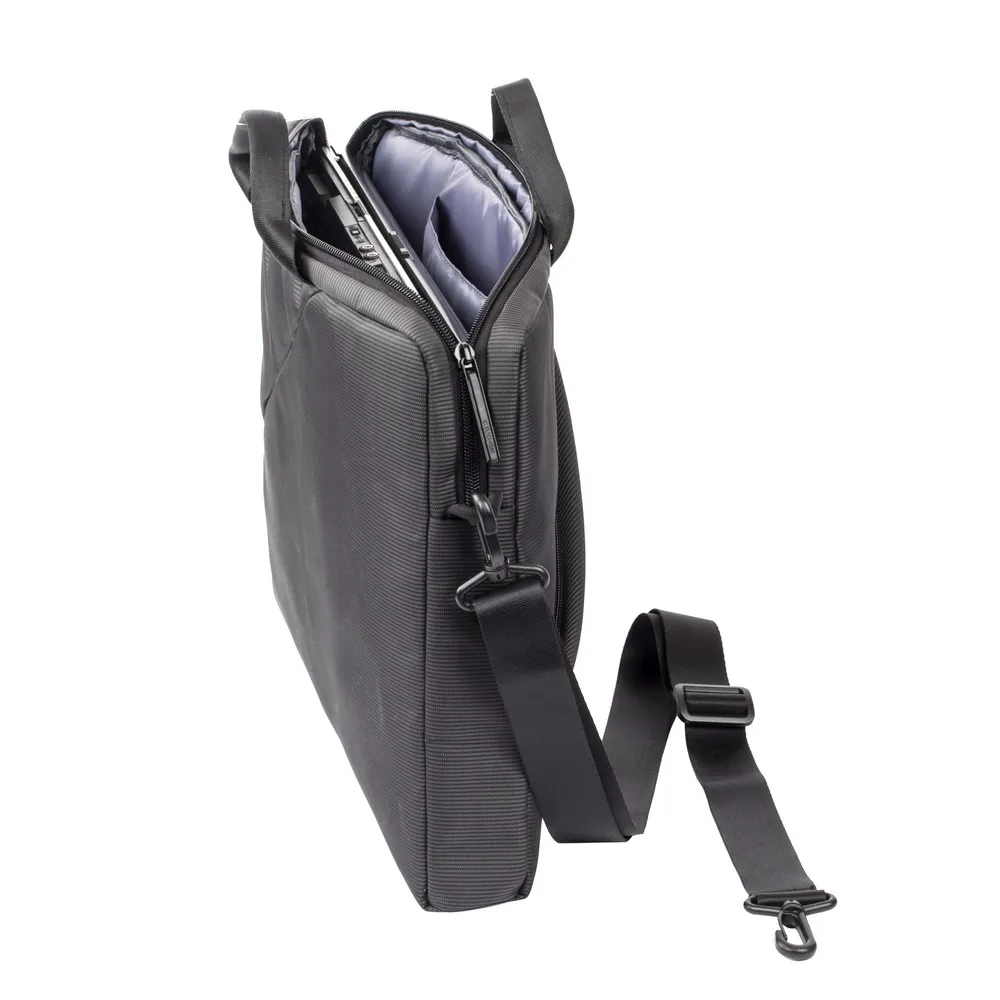 Geantă pentru Laptop RivaCase Tivoli, 15.6", Poliester, Gri