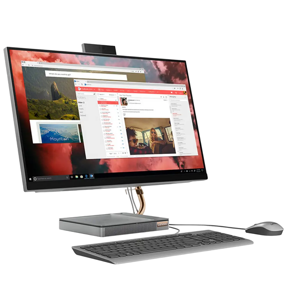 Computer All-in-One Lenovo IdeaCentre 5 27IMB05, 27", Intel Core i7-10700T, 16GB/512GB, Windows 10 Pro 64-bit, Gri