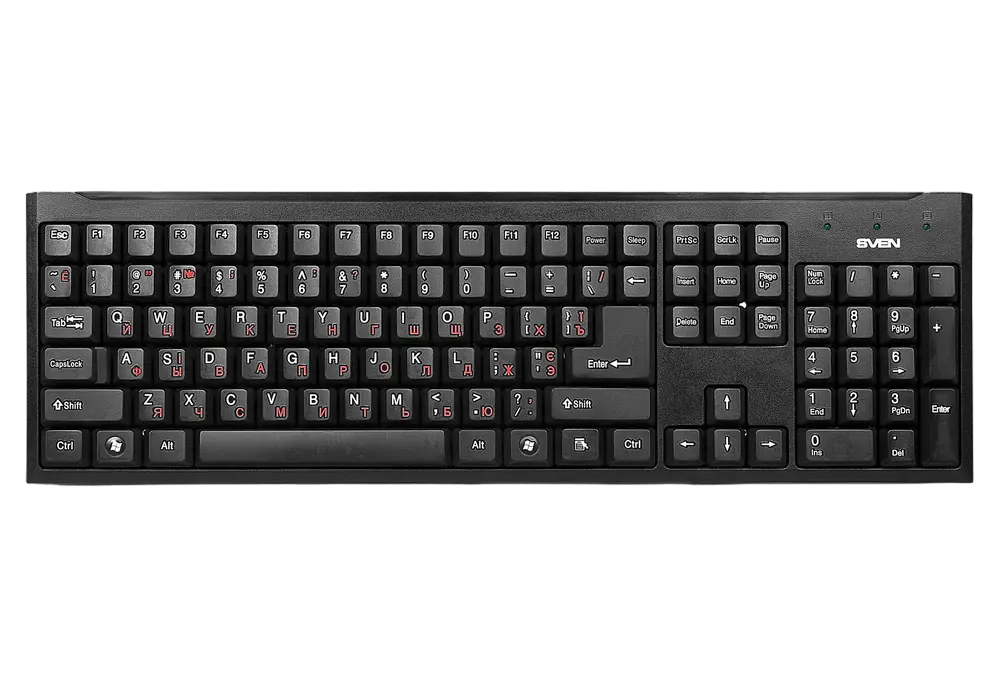 Tastatură SVEN Standard 303, Cu fir, Negru