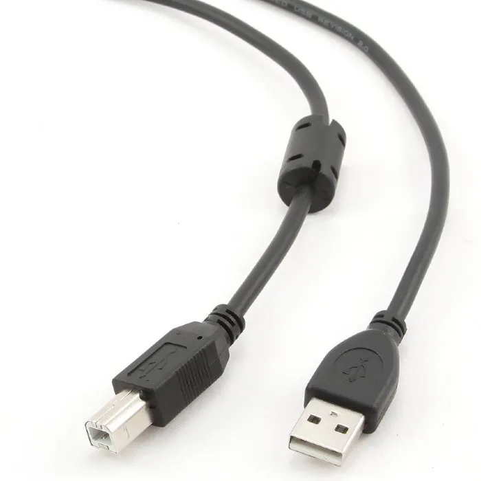 Cablu de comunicație Cablexpert CCF-USB2-AMBM-15, USB Type-A/USB Type-B, 4,5m, Negru