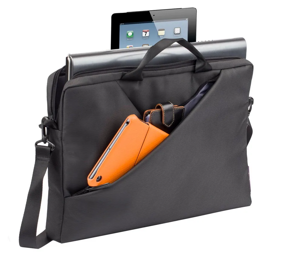 Geantă pentru Laptop RivaCase Tivoli, 15.6", Poliester, Gri