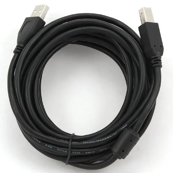 Cablu de comunicație Cablexpert CCF-USB2-AMBM-15, USB Type-A/USB Type-B, 4,5m, Negru