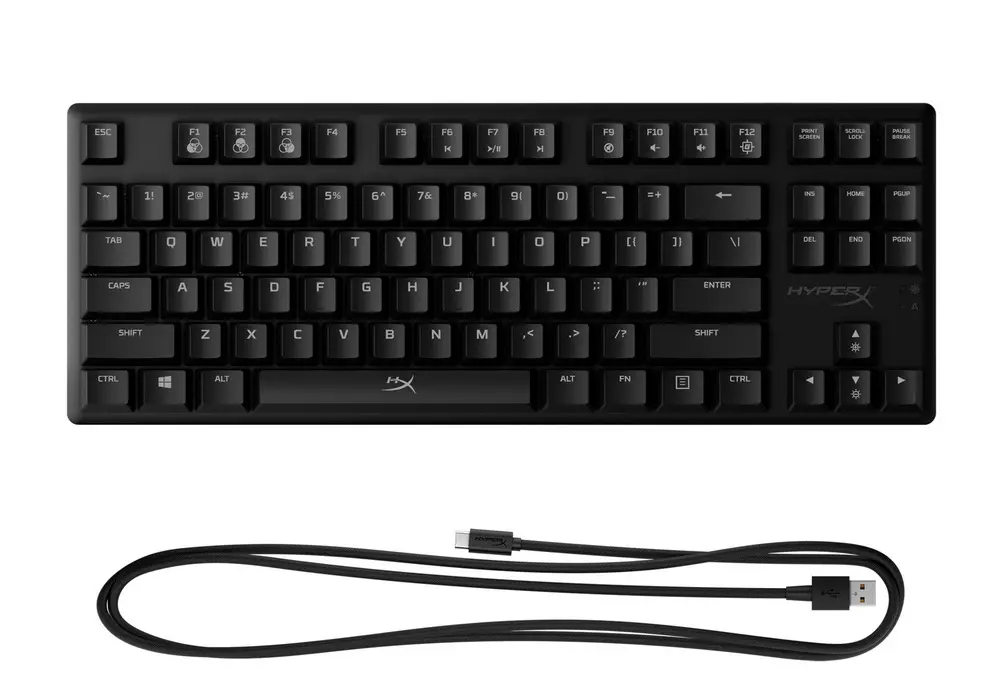 Клавиатура HyperX Alloy Origins Core, Проводное, Чёрный