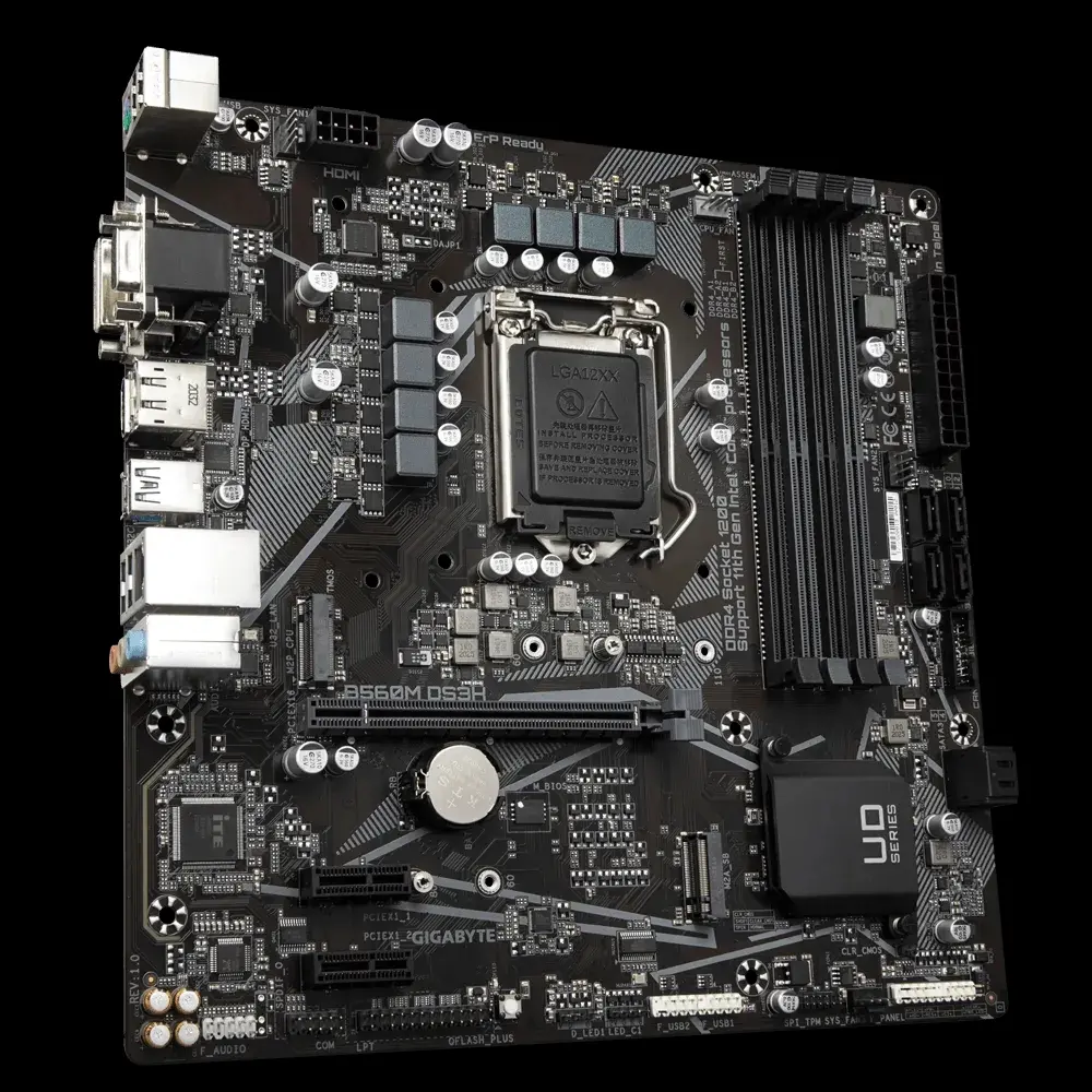 Материнская плата Gigabyte B560M DS3H, LGA1200, Intel B560, Micro-ATX
