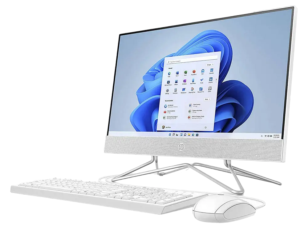 Computer All-in-One HP 200 G4, 21,5", Intel Core i3-10110U, 8GB/256GB, Windows 10 Pro, Alb