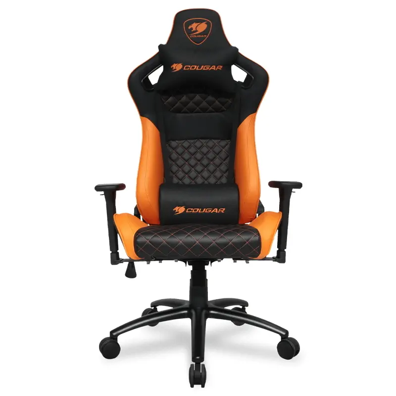 Scaun Gaming Cougar Explore S, PVC Piele, Negru/Portocaliu