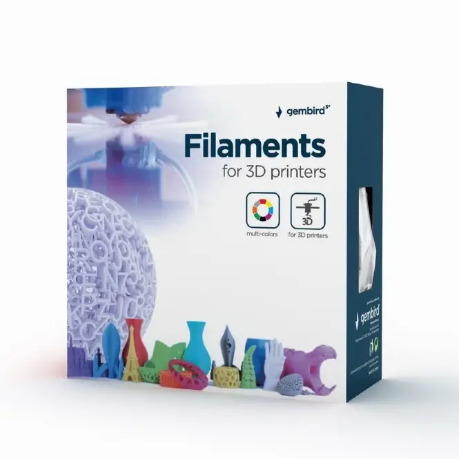 Filament pentru imprimantă 3D Gembird 3DP-ABS1.75-01-BGYG, ABS, Verde | Galben , 1.75 mm, 1 kg
