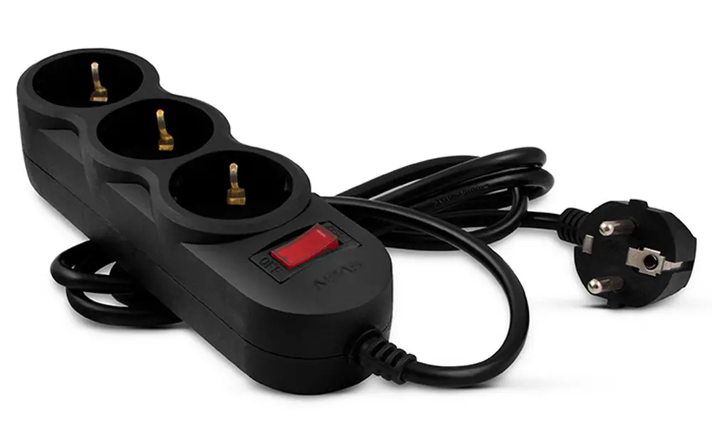 Prelungitor electric SVEN SF-03L, 3 Prize, 1,8m, Negru