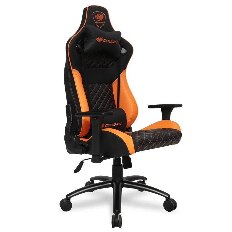 Scaun Gaming Cougar Explore S, PVC Piele, Negru/Portocaliu