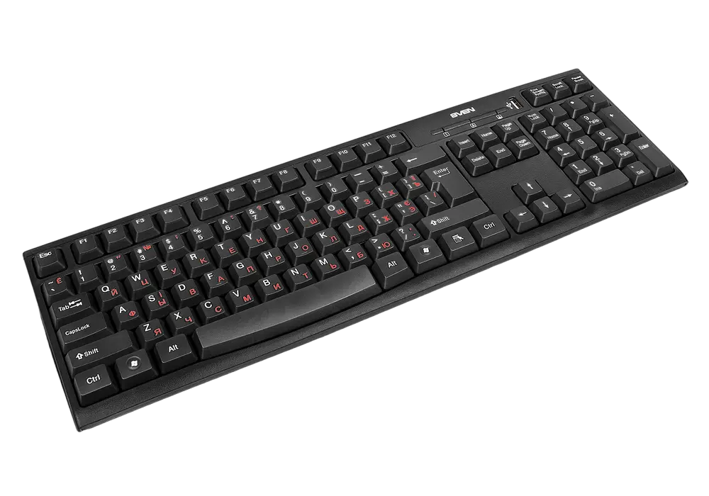 Tastatură SVEN Standard 304, Cu fir, Negru