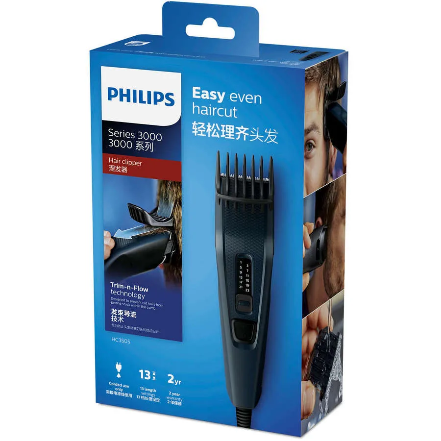 Aparat de tuns Philips Series 3000 HC3505/15, Albastru | Negru