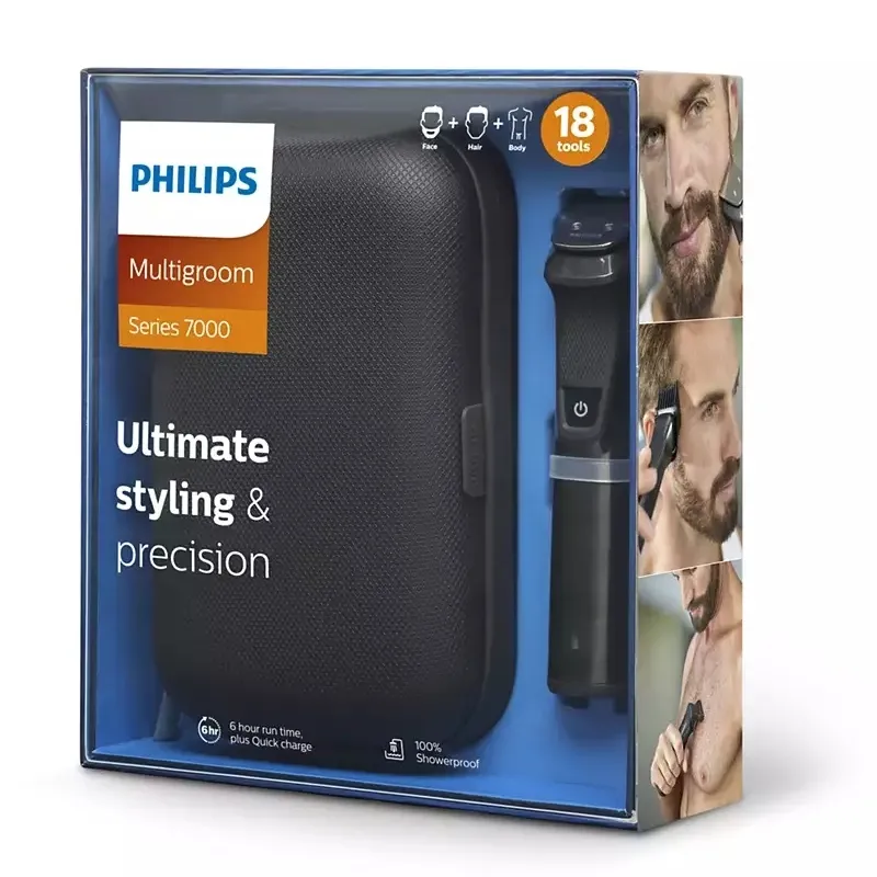 Trimmer pentru bărbați Philips Multigroom Series 7000 MG7785/20, Negru