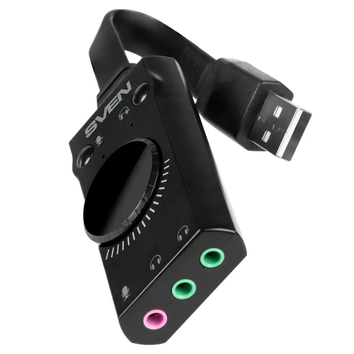 Căști gaming SVEN AP-U990MV, Cu fir, Negru/Roșu