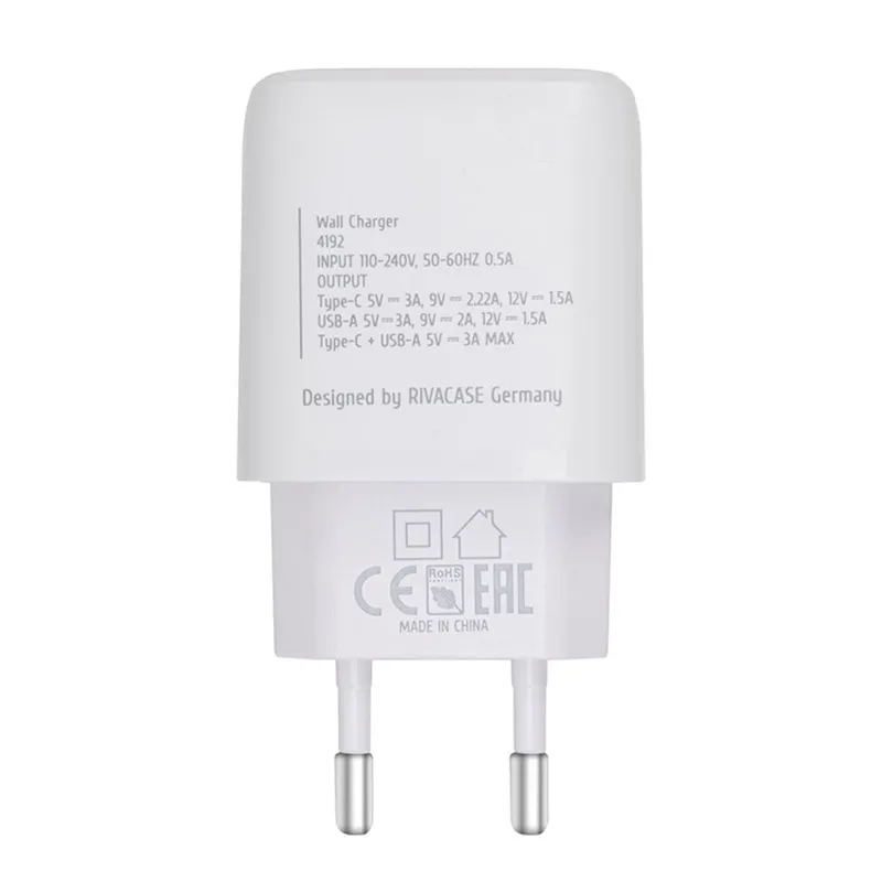 Зарядное устройство RivaCase PS4192 W00, 20Вт, Белый