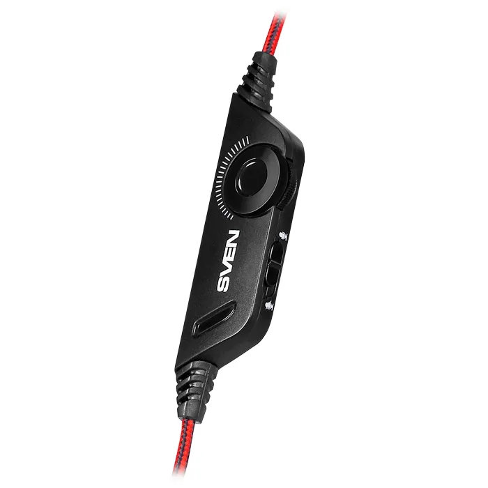 Căști gaming SVEN AP-U990MV, Cu fir, Negru/Roșu
