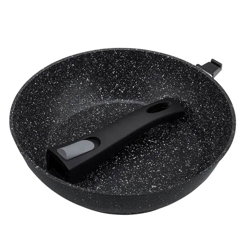 Сковорода глубокая RESTO 93040, 24см, Чёрный