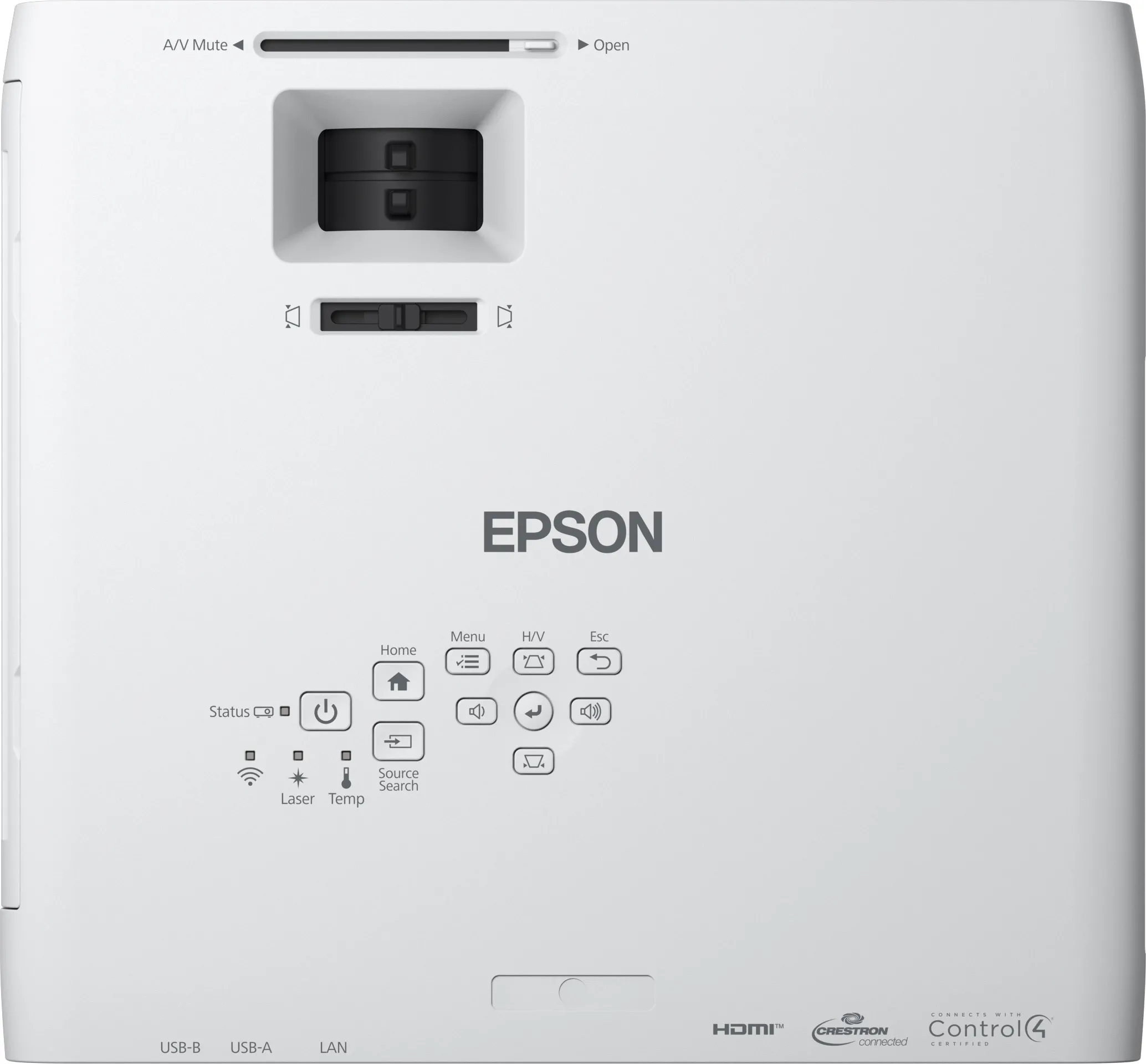 LCD Proiector Epson EB-L250F, 4500ANSI Lumens, FullHD (1920 x 1080), Alb