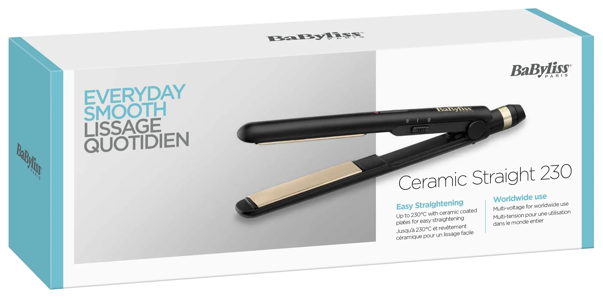 Выпрямитель для волос BaByliss Ceramic Straight ST089E, Чёрный