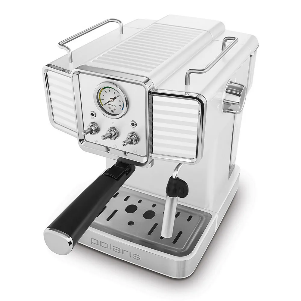 Espressor manual Polaris PCM1538E, 1350W, Alb