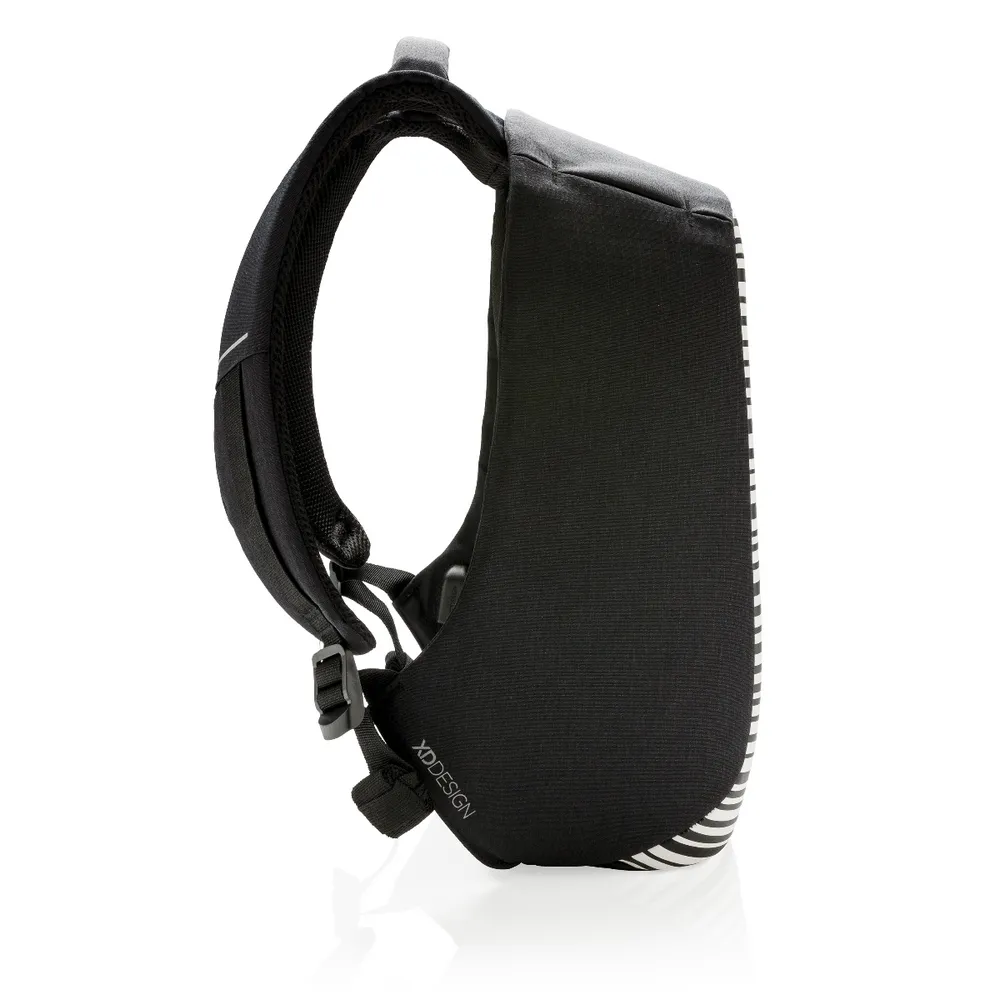 Rucsac pentru Laptop Bobby Compact, 14", Piele artificială, Negru/Alb