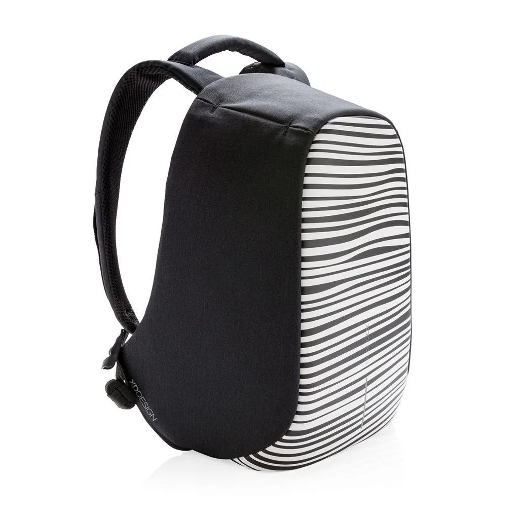 Rucsac pentru Laptop Bobby Compact, 14", Piele artificială, Negru/Alb