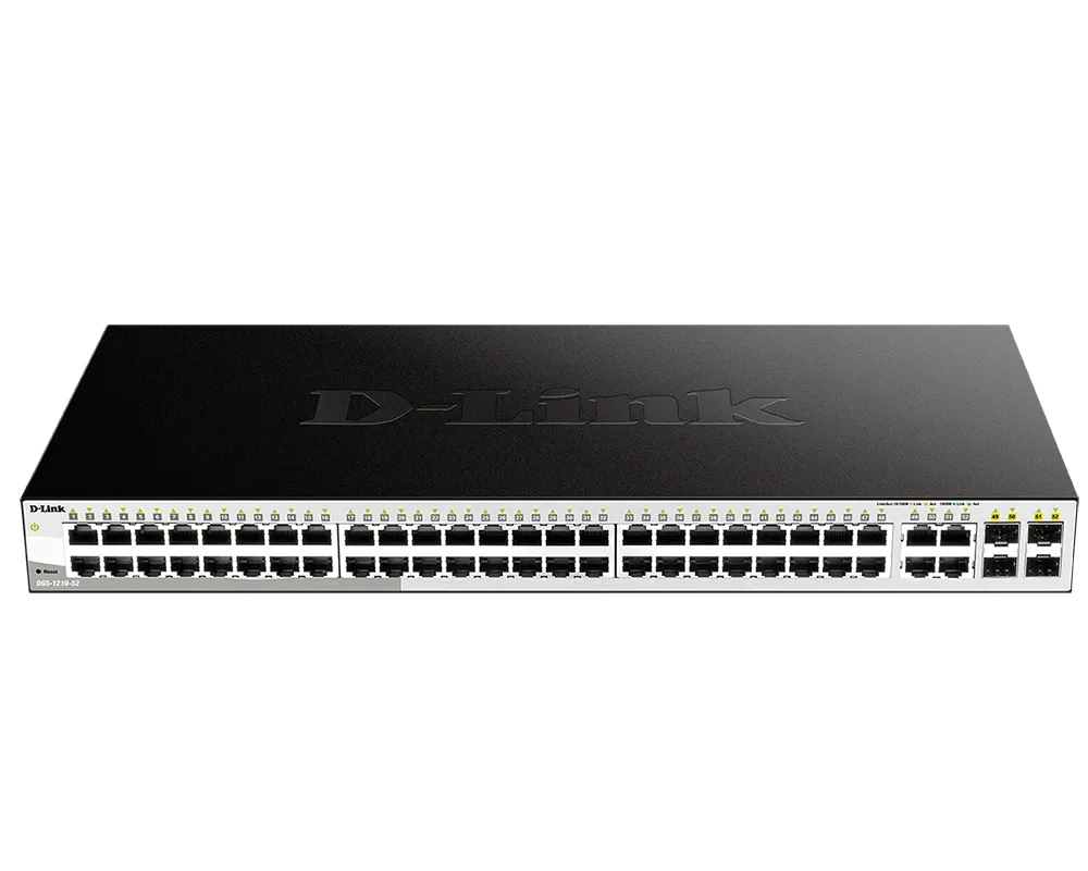 Сетевой коммутатор D-Link DGS-1210-52, 48x 10/100/1000 Мбит/с, 4x SFP