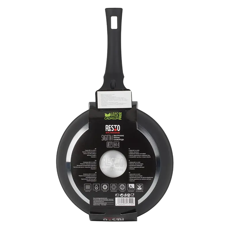 Tigaie RESTO 93325, 24cm, Negru