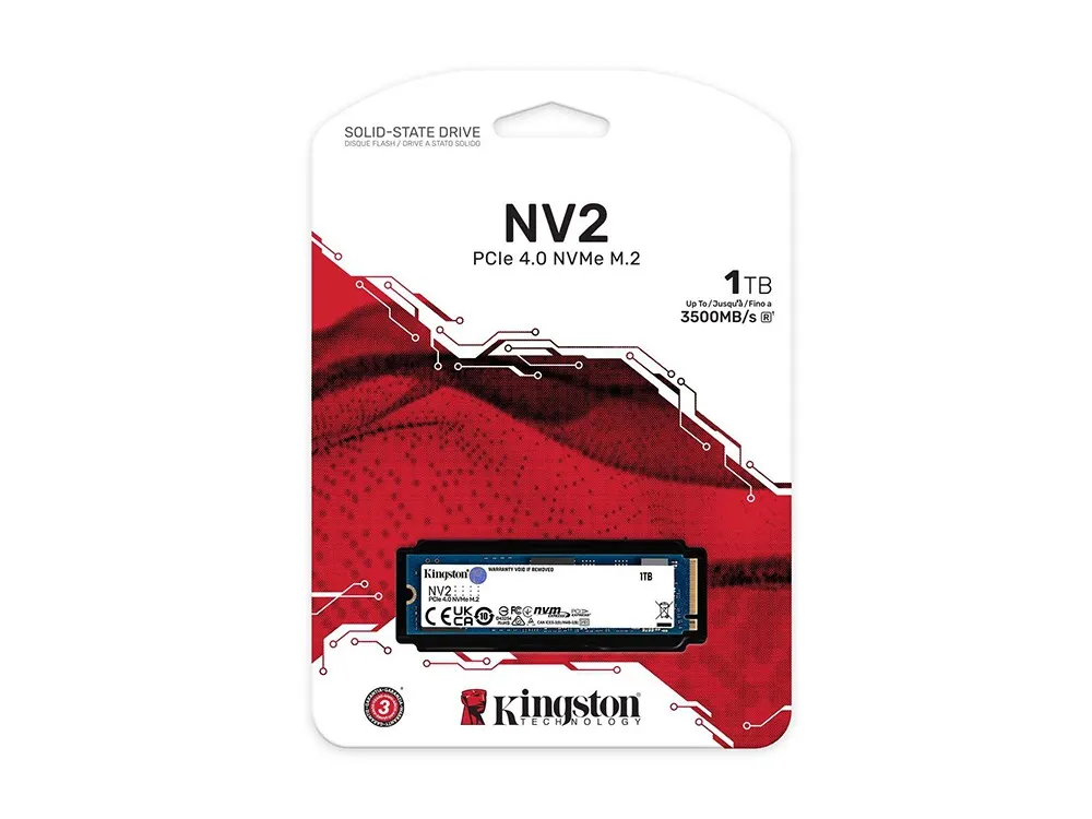 Накопитель SSD Kingston NV2, 1000Гб, SNV2S/1000G