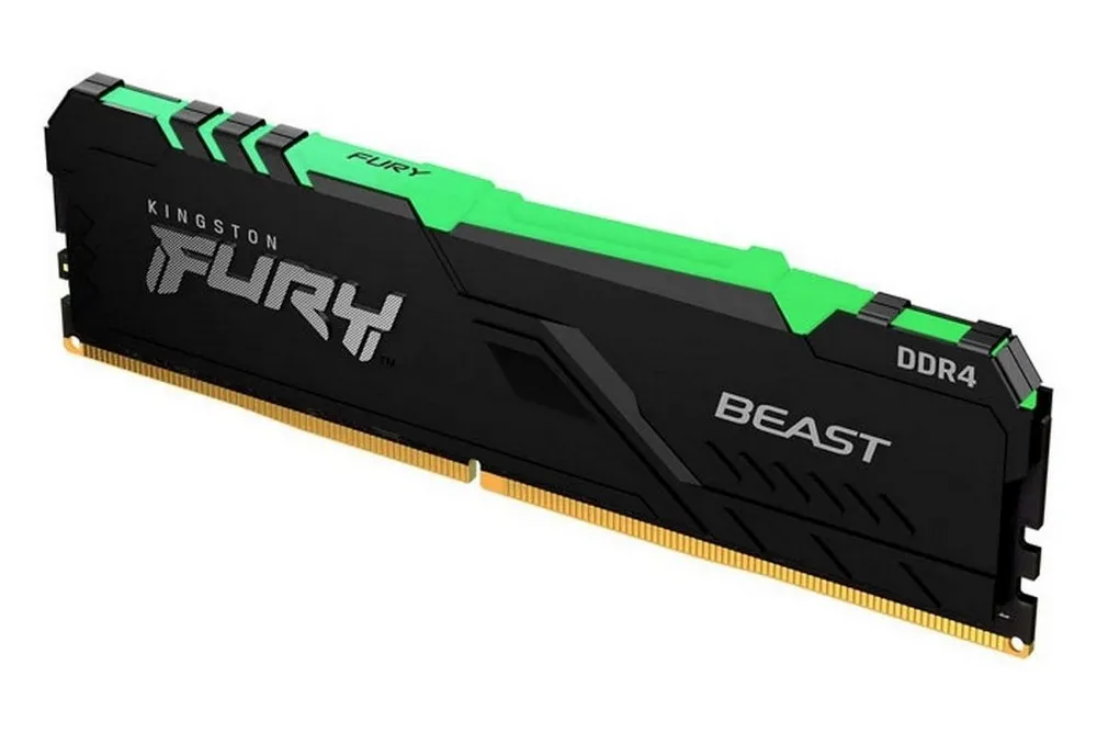 Оперативная память Kingston FURY Beast RGB, DDR4 SDRAM, 3000 MГц, 8Гб, KF430C15BBA/8