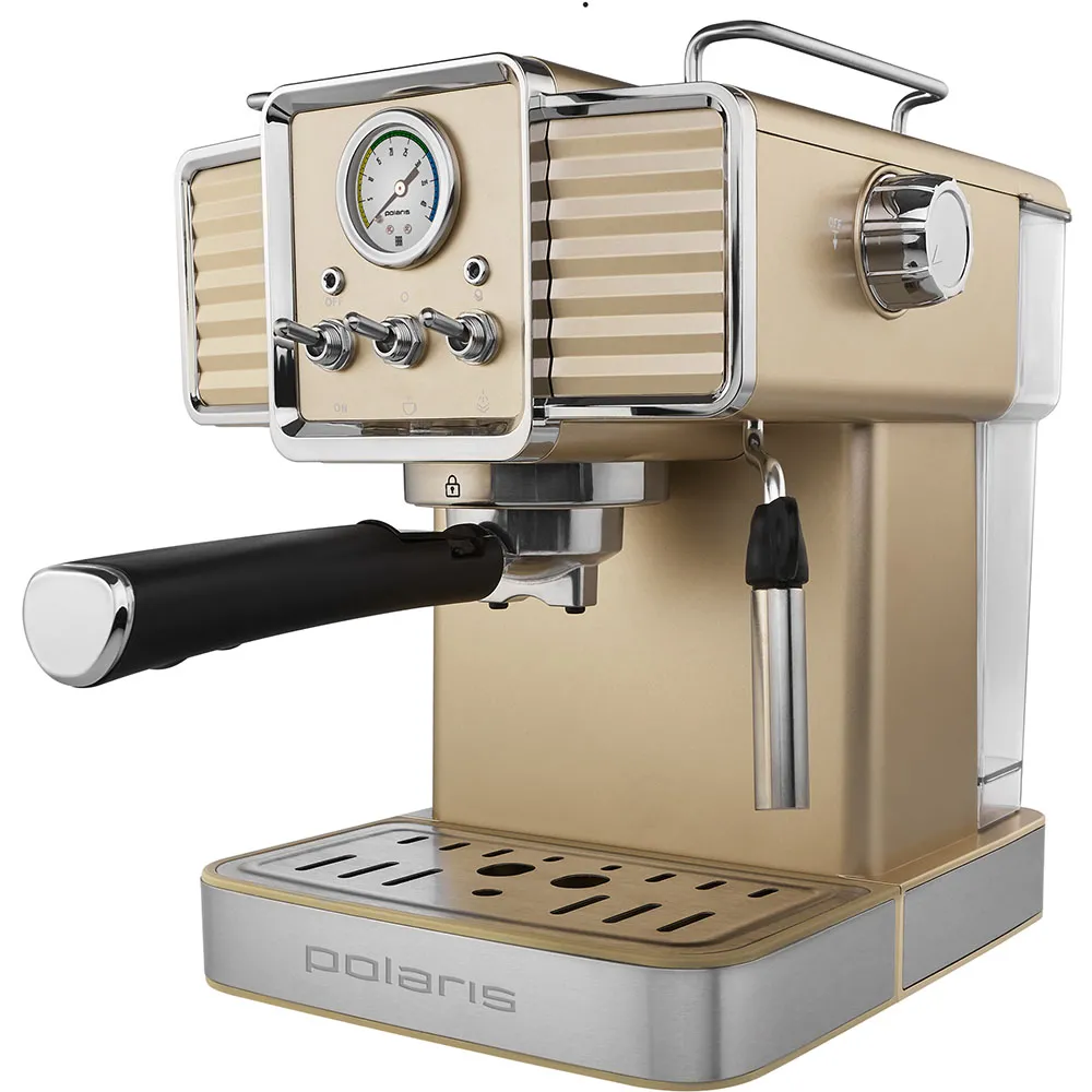 Espressor manual Polaris PCM1538E, 1350W, Alb