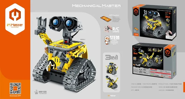 Constructor cu telecomandă iM.Master 3in1 Robot