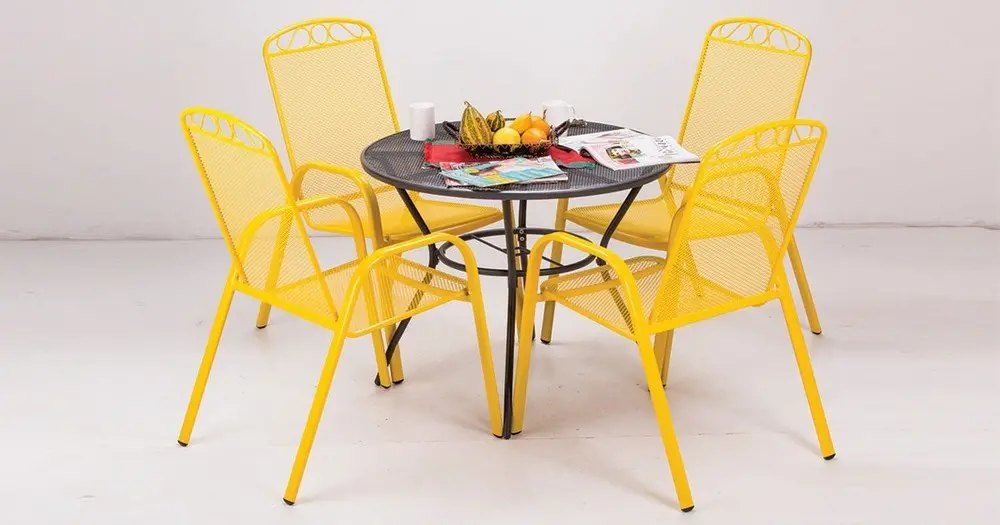 Scaun de metal Melfi (galben)