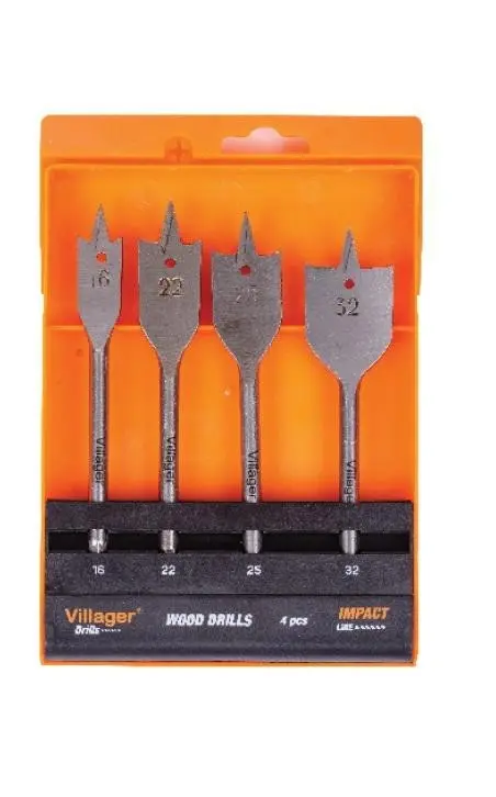 Набор плоских сверл по дереву 4 шт.