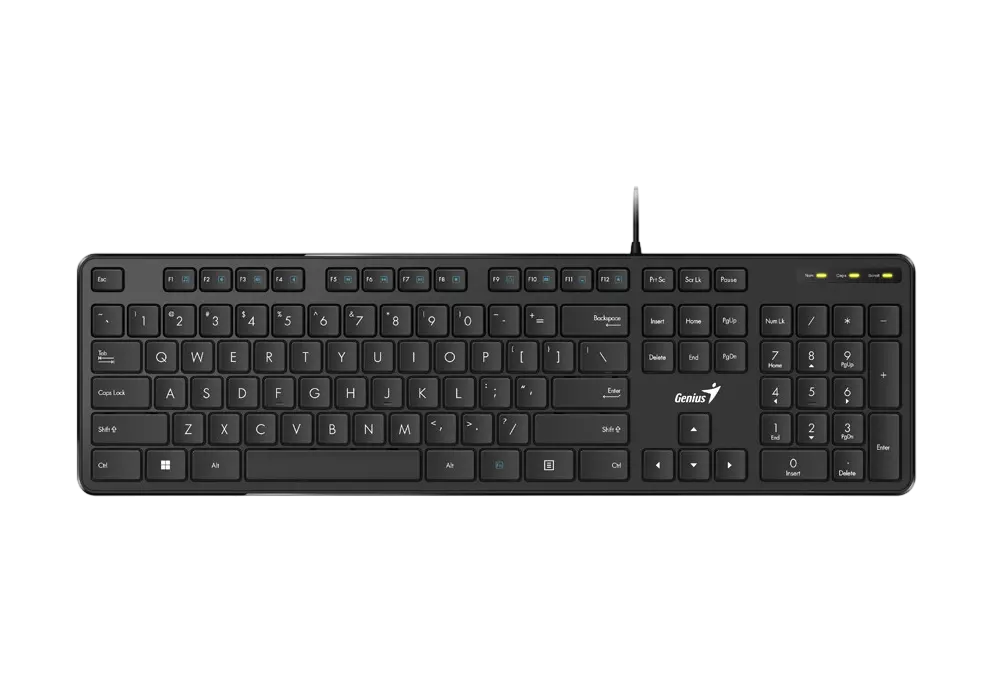 Клавиатура Genius SlimStar M200, Проводное, Чёрный
